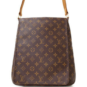 Louis Vuitton Monogram Leather Brown Musette Shoulder Bag
